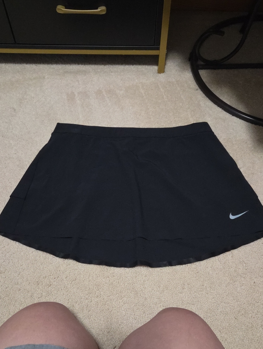 Nike Black Women’s Skater Skort with Silver Swoosh